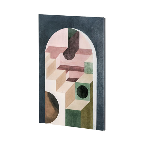 Labyrinth II Multi Color by Mercana Studio a Hand Embellished Textured Canvas by Mercana at Eve Furniture