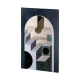 Labyrinth II Tri Color by Mercana Studio a Hand Embellished Textured Canvas by Mercana at Eve Furniture
