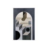 Labyrinth II Tri Color by Mercana Studio a Hand Embellished Textured Canvas by Mercana at Eve Furniture