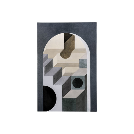 Labyrinth II Tri Color by Mercana Studio a Hand Embellished Textured Canvas by Mercana at Eve Furniture