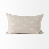 Lacey Beige/White Decorative Pillow Cover by Mercana at Eve Furniture