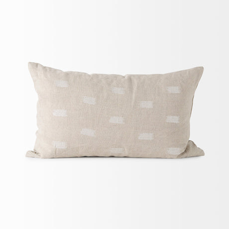 Lacey Beige/White Decorative Pillow Cover by Mercana at Eve Furniture