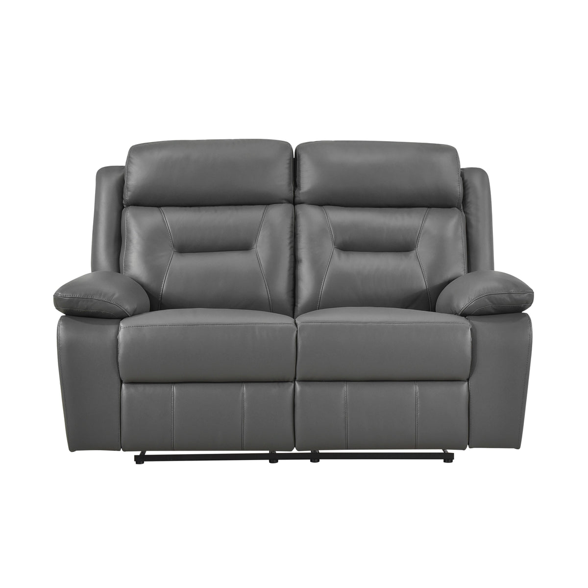 Laconia Dark Gray 2-Piece Double Reclining Set by Homelegance at Eve Furniture