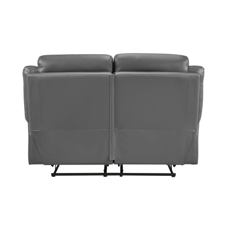 Laconia Dark Gray 2-Piece Double Reclining Set by Homelegance at Eve Furniture