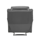 Laconia Dark Gray Leather Double Reclining Living Room Set by Homelegance at Eve Furniture