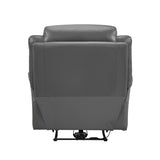Laconia Dark Gray Leather Power Reclining Chair by Homelegance at Eve Furniture