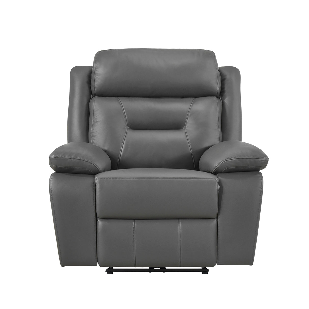 Laconia Dark Gray Leather Power Reclining Chair by Homelegance at Eve Furniture