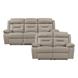 Laconia Latte 2-Piece Double Reclining Set by Homelegance at Eve Furniture