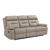 Laconia Latte Leather Double Reclining Living Room Set by Homelegance at Eve Furniture