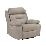 Laconia Latte Leather Power Double Reclining Living Room Set by Homelegance at Eve Furniture