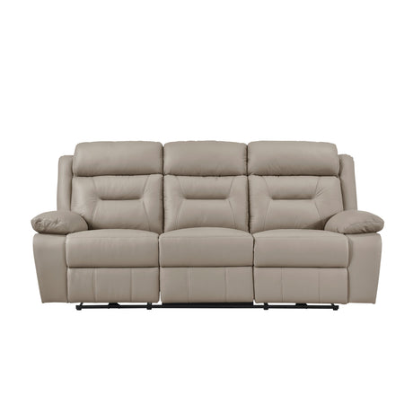 Laconia Latte Leather Power Double Reclining Living Room Set by Homelegance at Eve Furniture