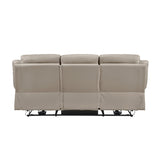 Laconia Latte Leather Power Double Reclining Living Room Set by Homelegance at Eve Furniture