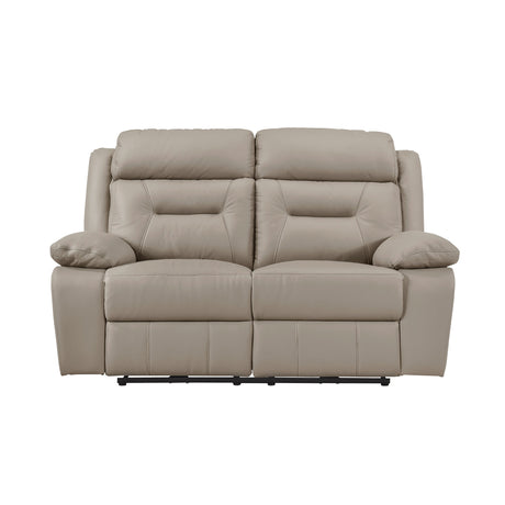 Laconia Latte Leather Power Double Reclining Living Room Set by Homelegance at Eve Furniture