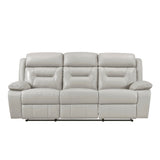 Laconia Silver 2-Piece Double Reclining Set by Homelegance at Eve Furniture