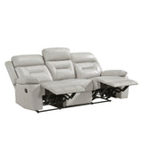 Laconia Silver 2-Piece Double Reclining Set by Homelegance at Eve Furniture