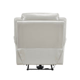 Laconia Silver Leather Power Double Reclining Living Room Set by Homelegance at Eve Furniture