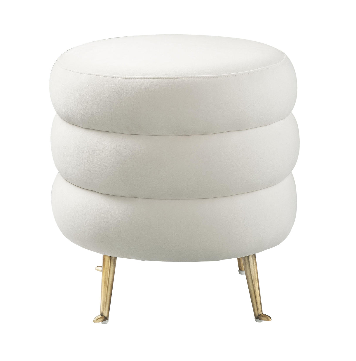 Ladder Velvet Ottoman by TOV Furniture at Eve Furniture