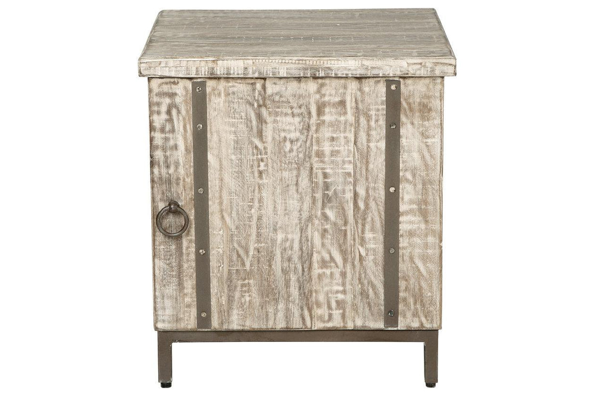 Laddford Whitewash Accent Cabinet by Ashley at Eve Furniture