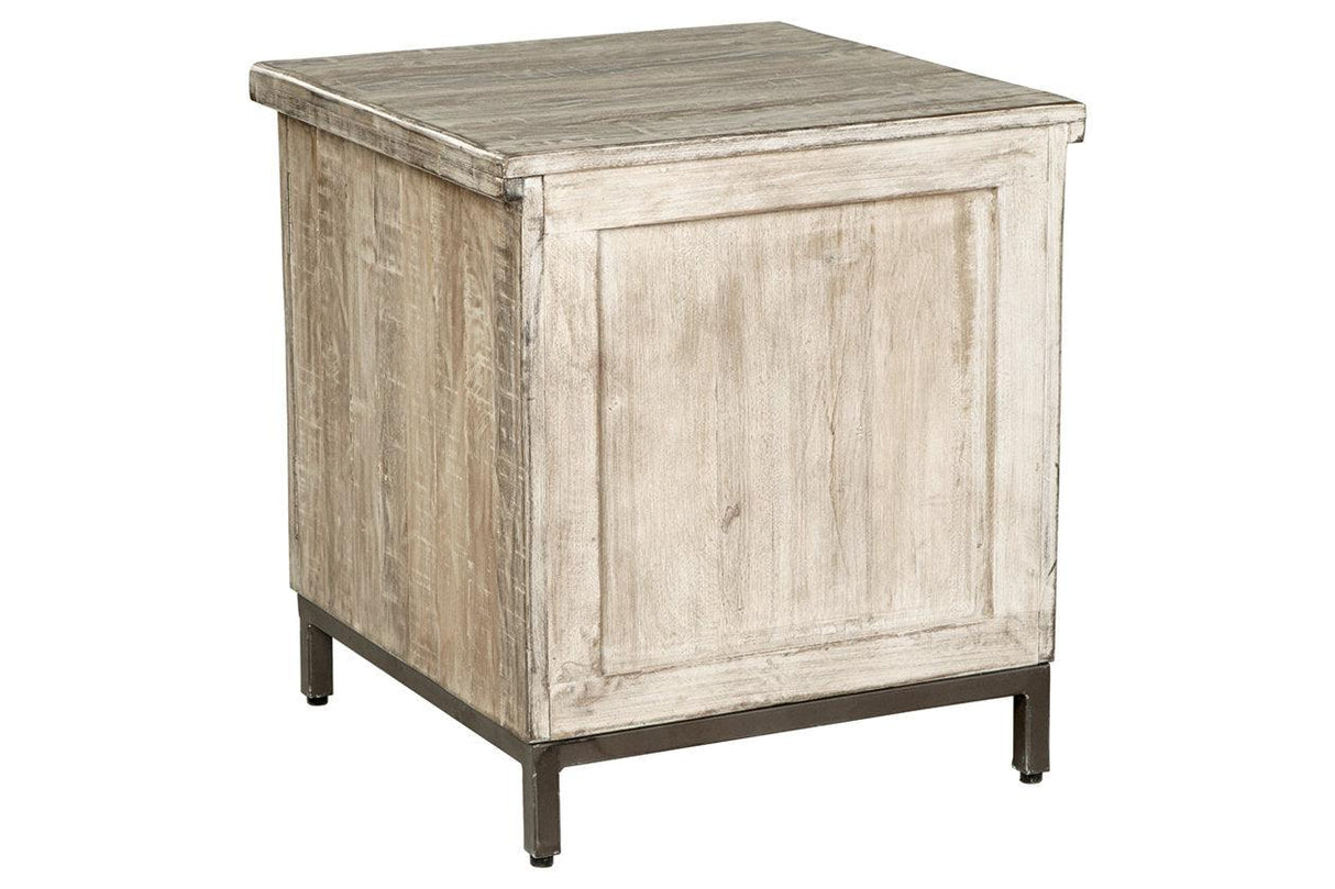 Laddford Whitewash Accent Cabinet by Ashley at Eve Furniture