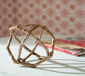Laddington Antique Brass Finish Sculpture by Ashley at Eve Furniture