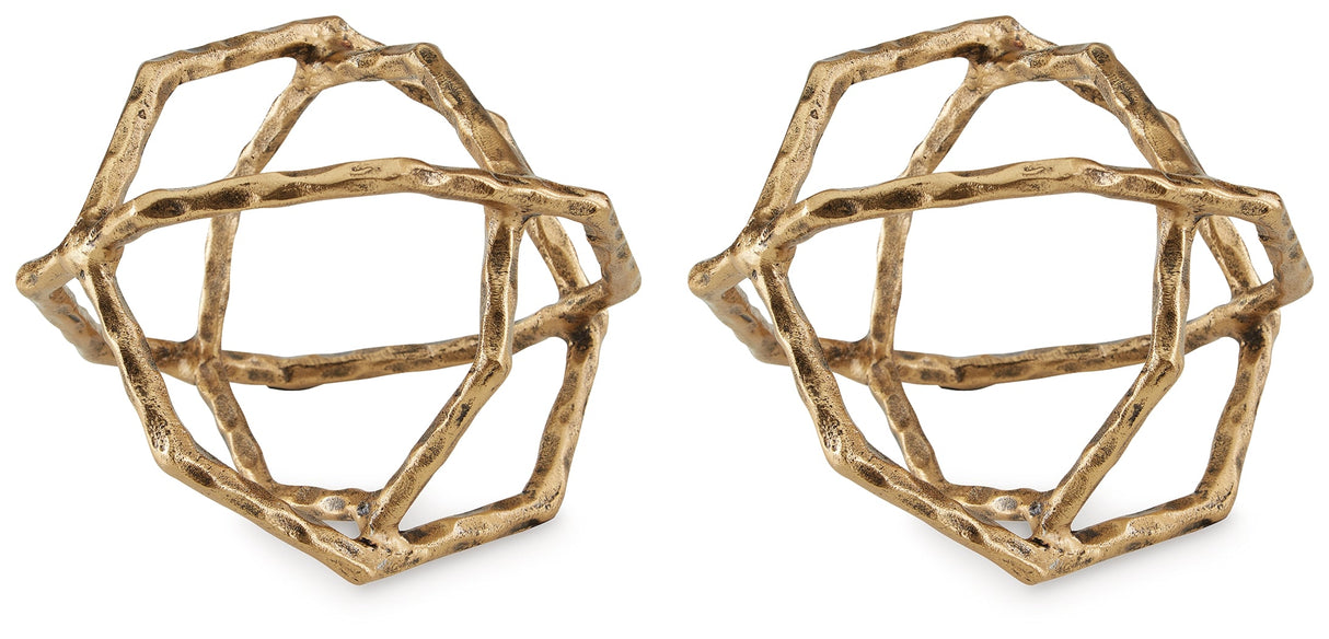 Laddington Antique Brass Finish Sculpture by ASHLEY FURNITURE at Eve Furniture