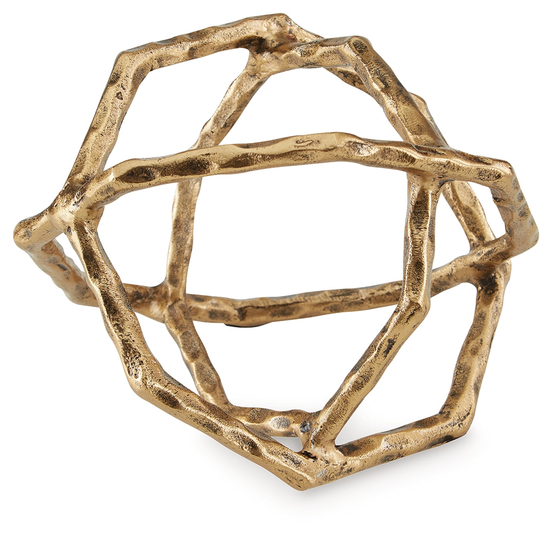 Laddington Antique Brass Finish Sculpture by ASHLEY FURNITURE at Eve Furniture