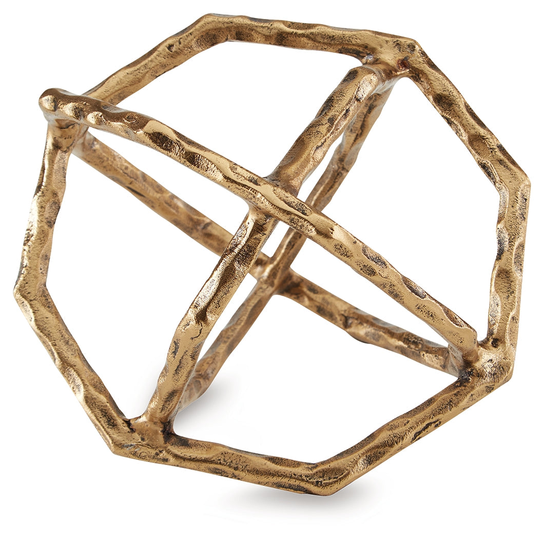 Laddington Antique Brass Finish Sculpture by ASHLEY FURNITURE at Eve Furniture