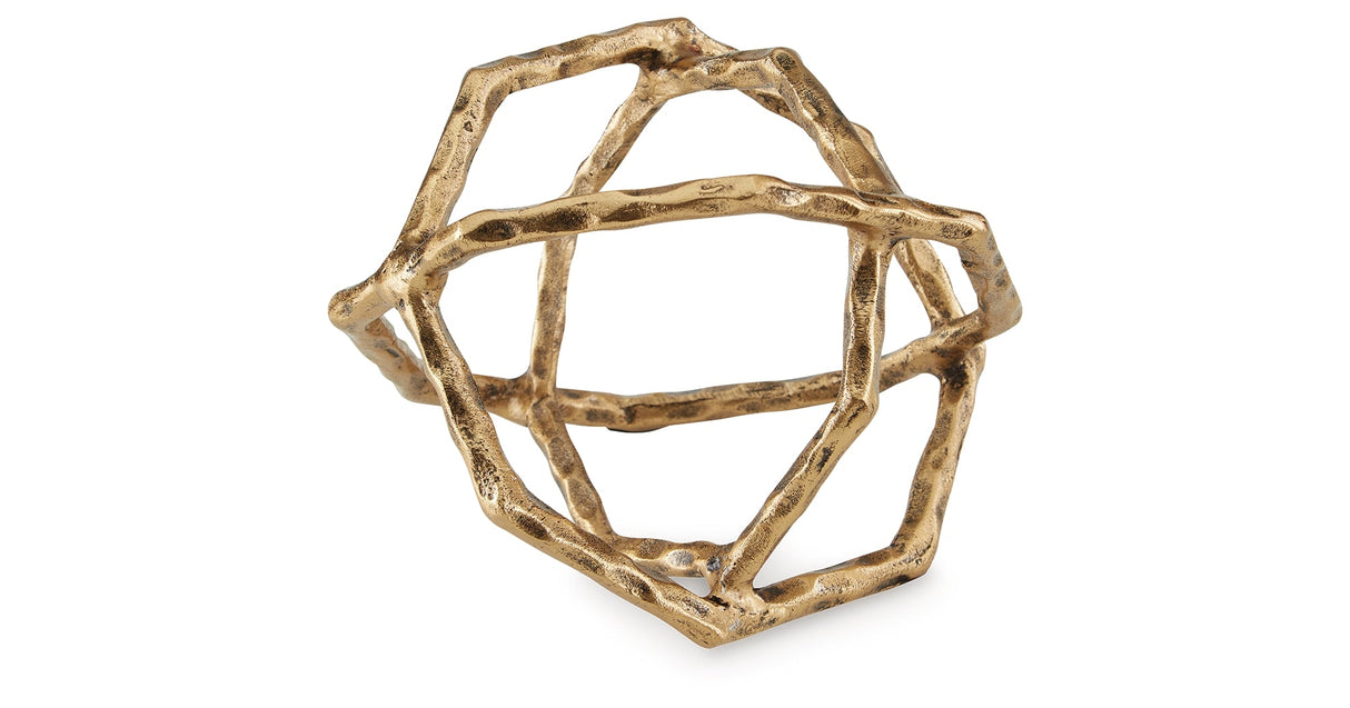 Laddington Antique Brass Finish Sculpture by ASHLEY FURNITURE at Eve Furniture