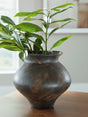 Laddlow Antique Brown Vase by Ashley at Eve Furniture
