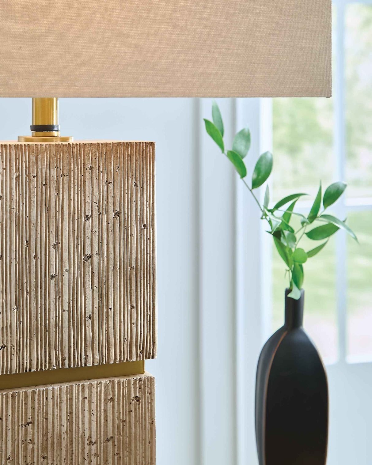 Laddner Beige Table Lamp by Ashley at Eve Furniture