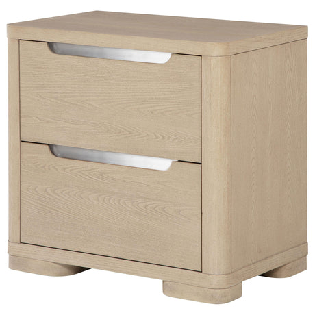 Ladera Light Elm 2-Drawer Nightstand by Coaster at Eve Furniture