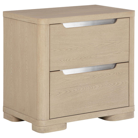 Ladera Light Elm 2-Drawer Nightstand by Coaster at Eve Furniture