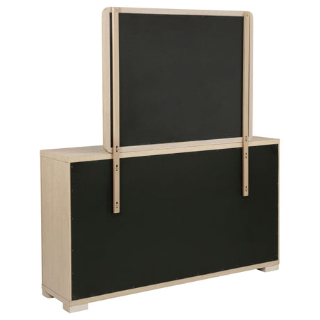 Ladera Light Elm 6-drawer Bedroom Dresser and Mirror by Coaster at Eve Furniture