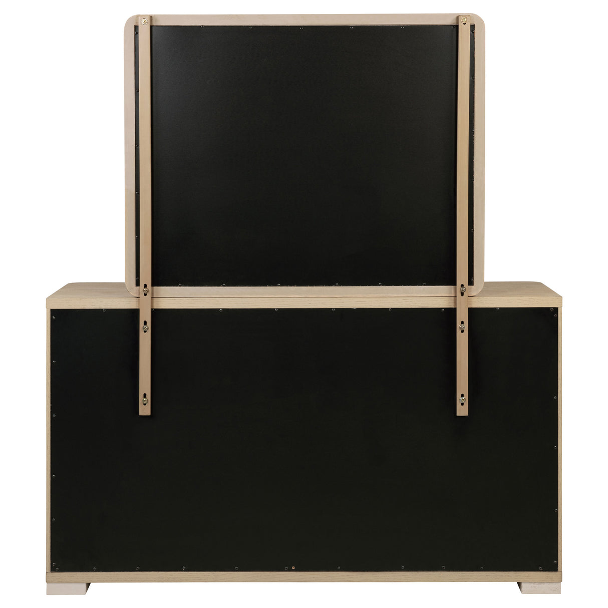 Ladera Light Elm 6-drawer Bedroom Dresser and Mirror by Coaster at Eve Furniture