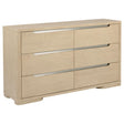 Ladera Light Elm 6-Drawer Bedroom Dresser by Coaster at Eve Furniture
