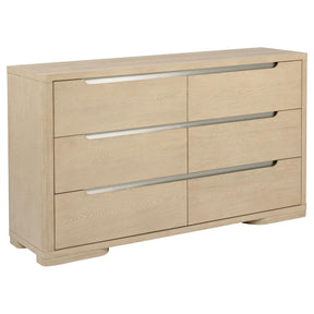 Ladera Light Elm 6-Drawer Bedroom Dresser by Coaster at Eve Furniture