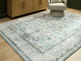 Ladstoney Teal/Beige/Ochre Large Rug by Ashley at Eve Furniture