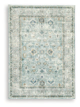 Ladstoney Teal/Beige/Ochre Medium Rug by Ashley at Eve Furniture