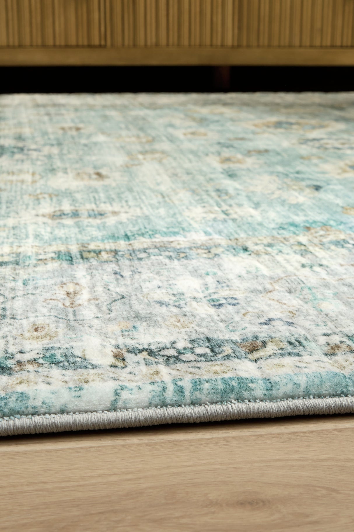Ladstoney Teal/Beige/Ochre Medium Rug by Ashley at Eve Furniture