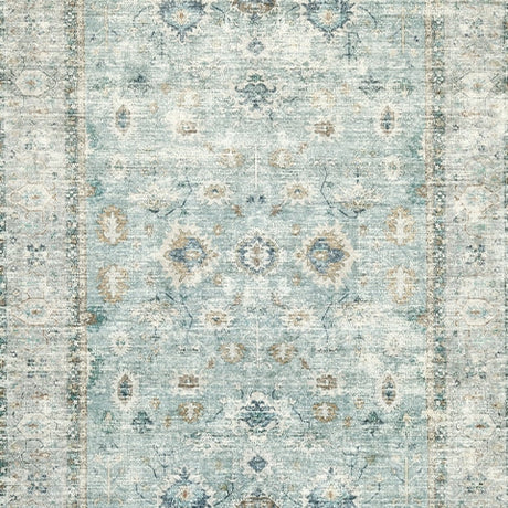 Ladstoney Teal/Beige/Ochre Medium Rug by Ashley at Eve Furniture