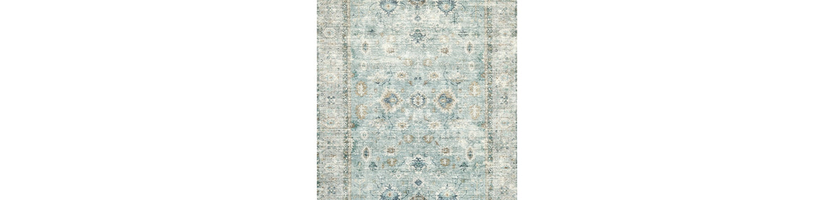 Ladstoney Teal/Beige/Ochre Medium Rug by Ashley at Eve Furniture