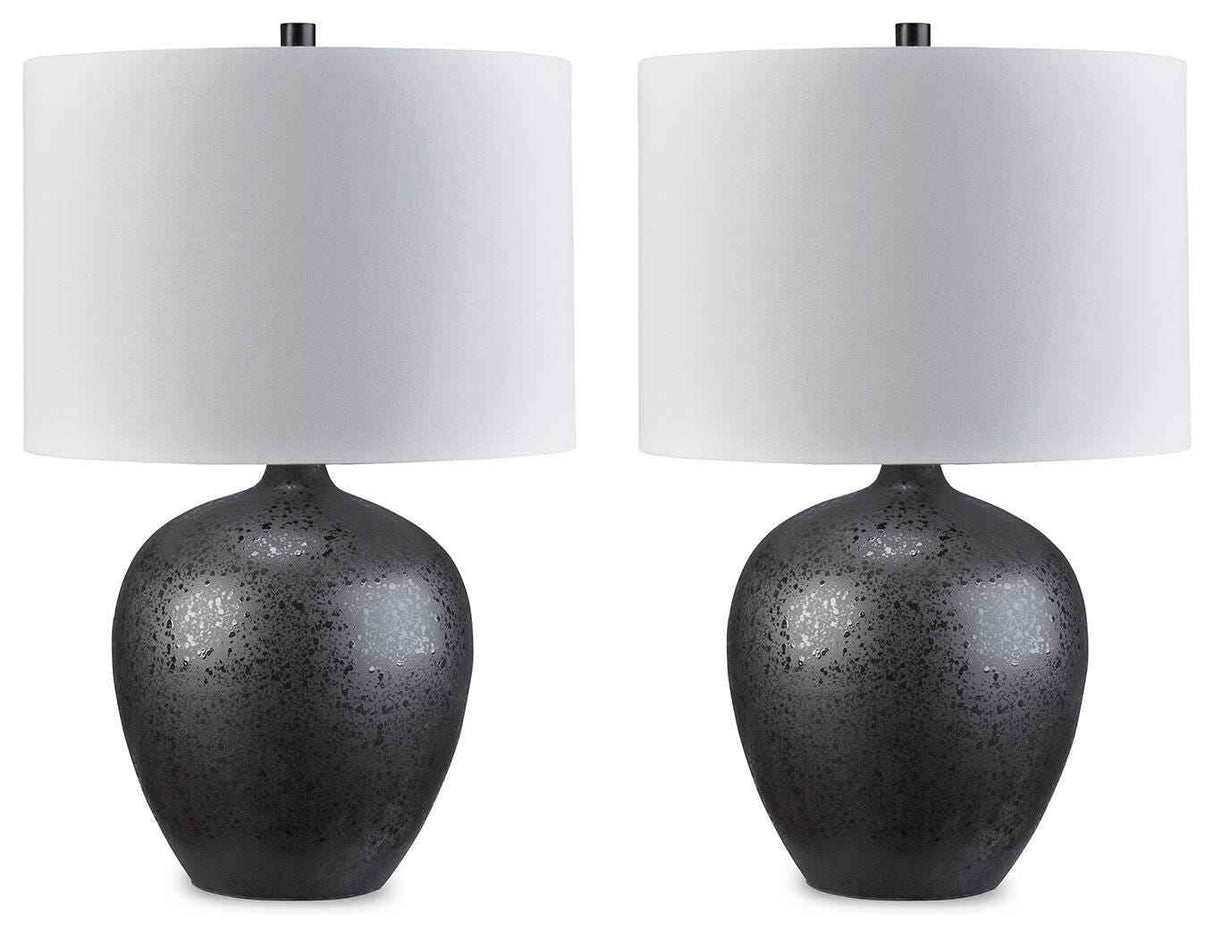 Ladstow 2-Piece Table Lamp Set in Black by Ashley at Eve Furniture