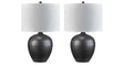 Ladstow 2-Piece Table Lamp Set in Black by Ashley at Eve Furniture