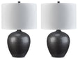 Ladstow 2-Piece Table Lamp Set in Black by Ashley at Eve Furniture