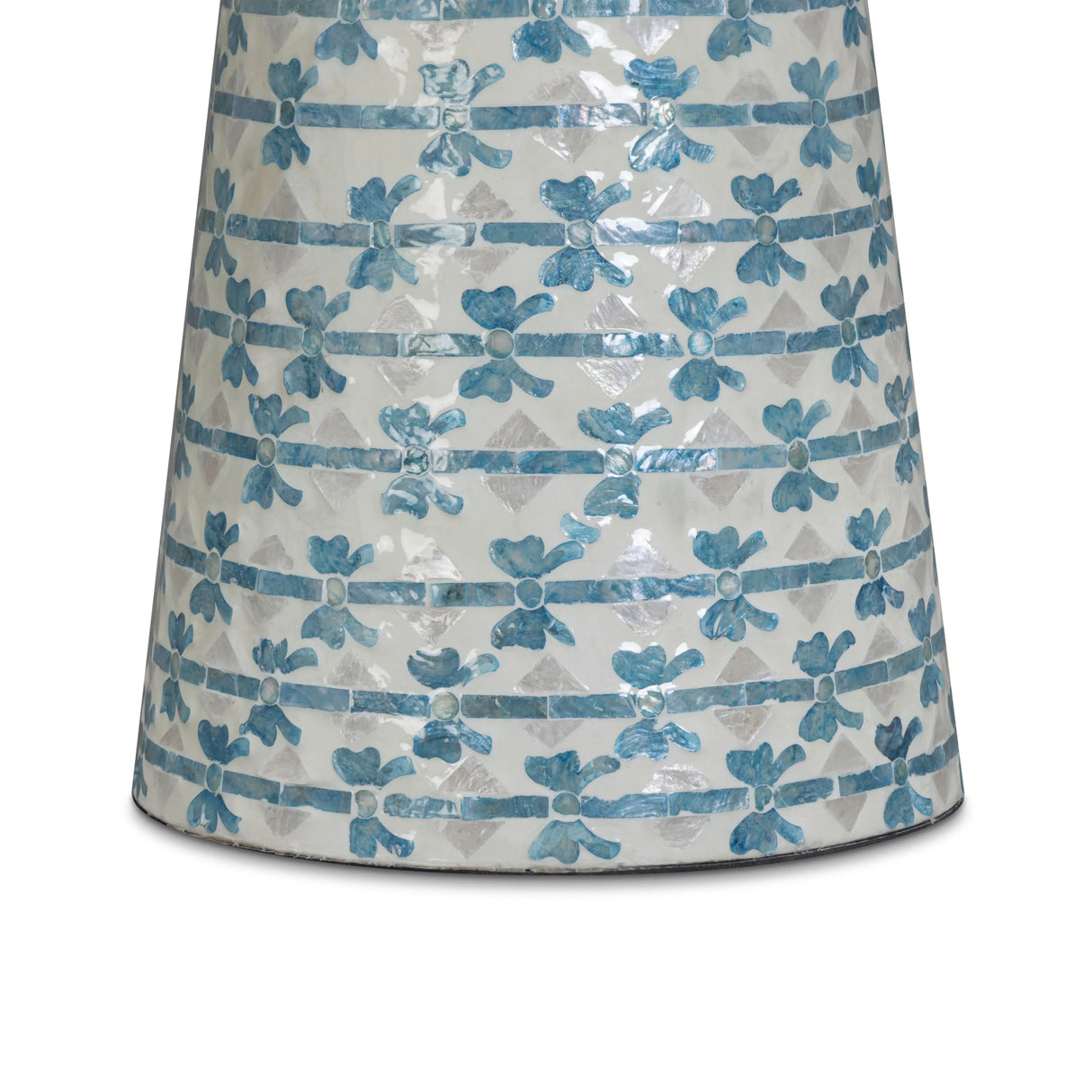 Lady Blue Ribbon Capiz Shell Round Side Table by TOV Furniture at Eve Furniture