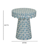 Lady Blue Ribbon Capiz Shell Round Side Table by TOV Furniture at Eve Furniture