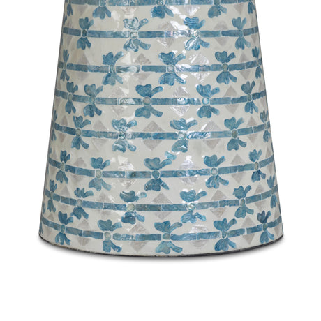 Lady Blue Ribbon Capiz Shell Round Side Table by TOV Furniture at Eve Furniture
