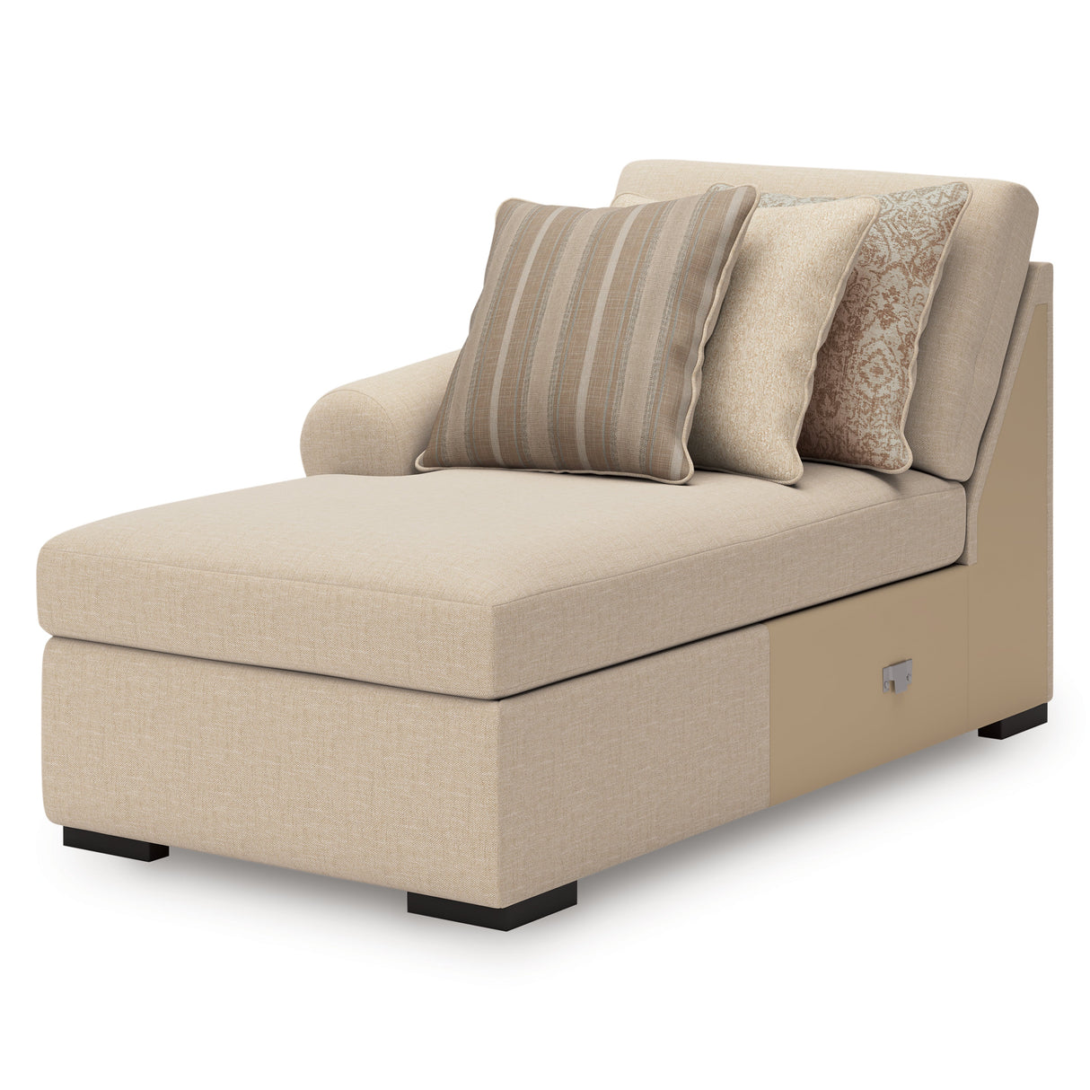 LadyMae Brown and Beige 2-Piece Left Arm Facing Chaise Sectional by Ashley at Eve Furniture