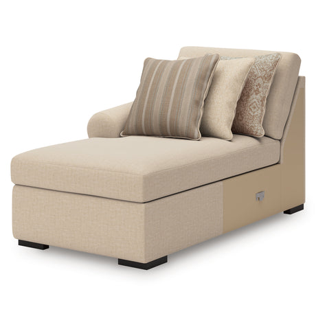 LadyMae Brown and Beige 2-Piece Left Arm Facing Chaise Sectional by Ashley at Eve Furniture