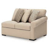 LadyMae Brown and Beige 2-Piece Left Arm Facing Chaise Sectional by Ashley at Eve Furniture